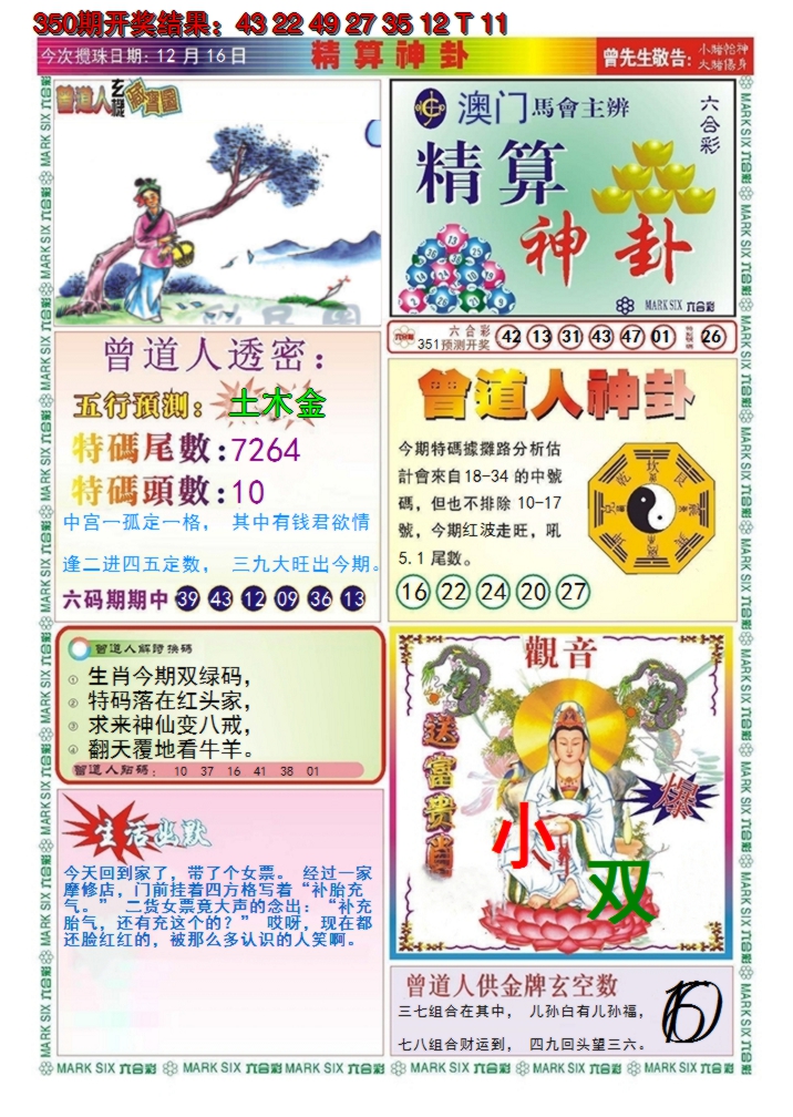 2024351期澳门精算神卦