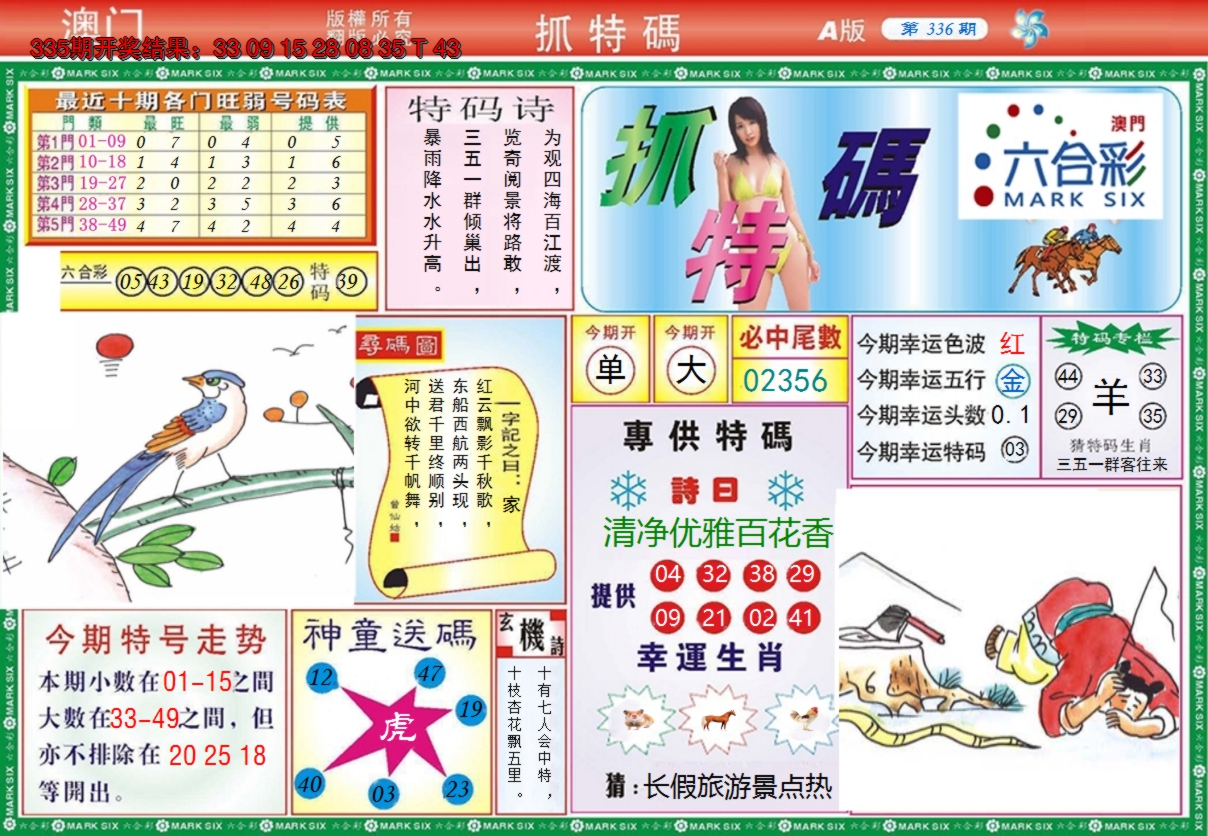 2024336期澳门抓特码A