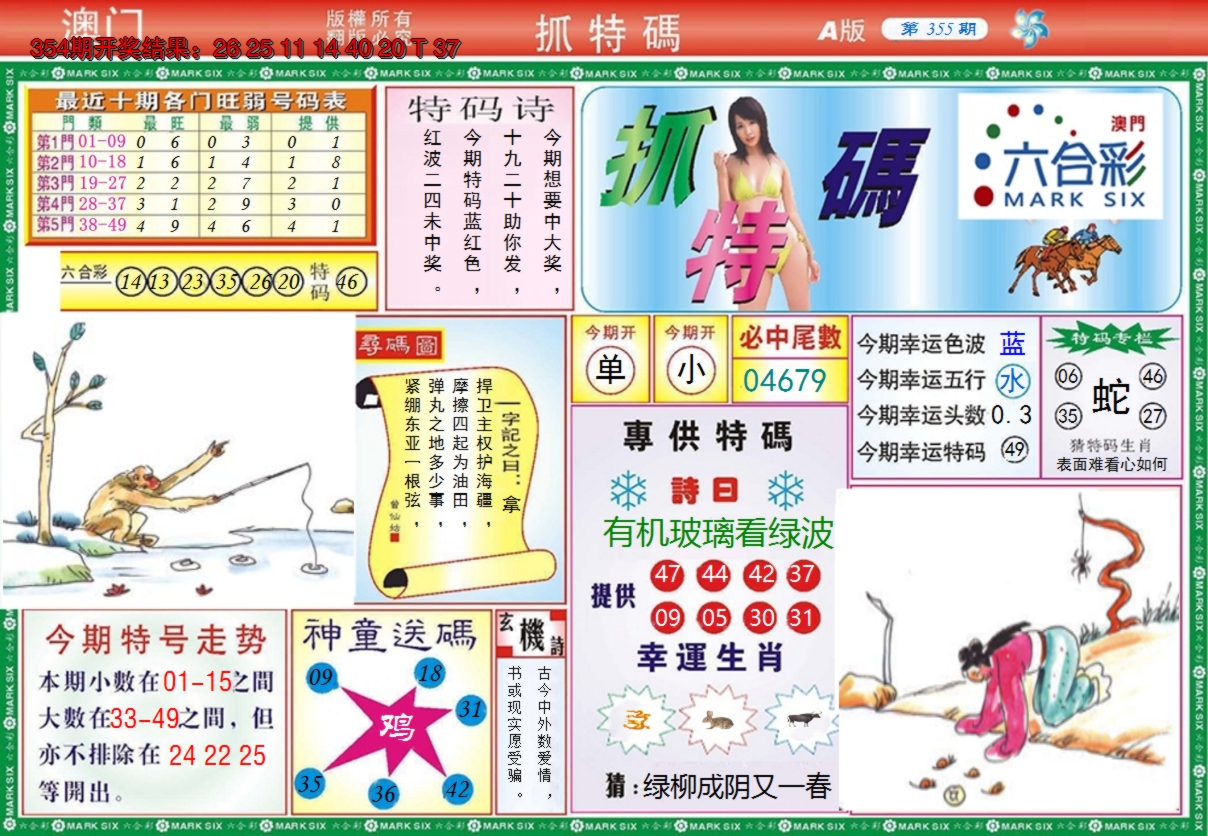 2024355期澳门抓特码A