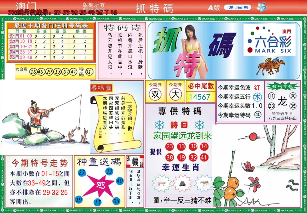2024366期澳门抓特码A