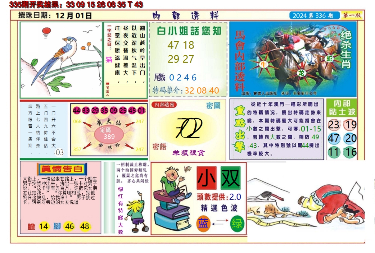 2024336期澳门内部透料A