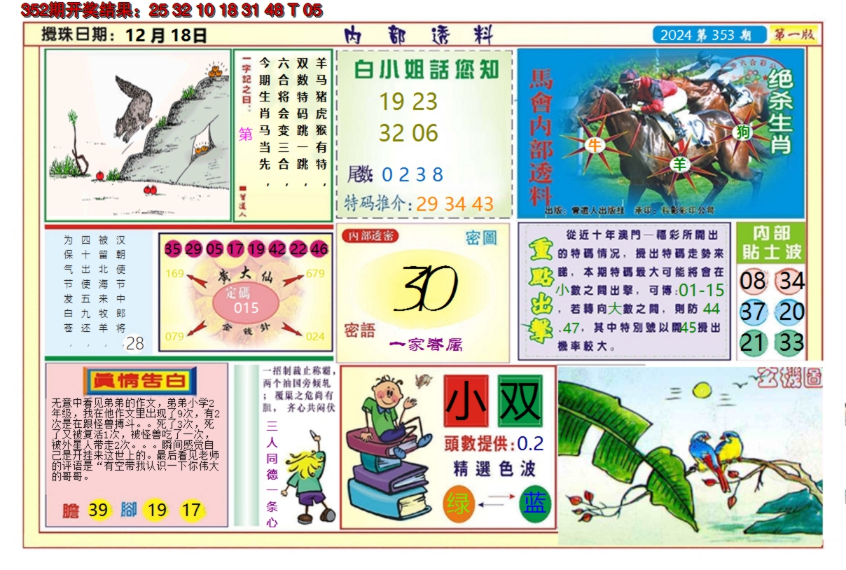 2024353期澳门内部透料A