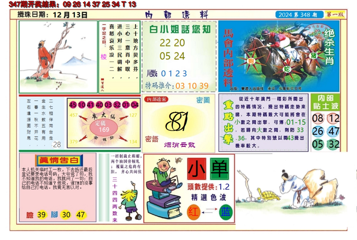 2024348期澳门内部透料A