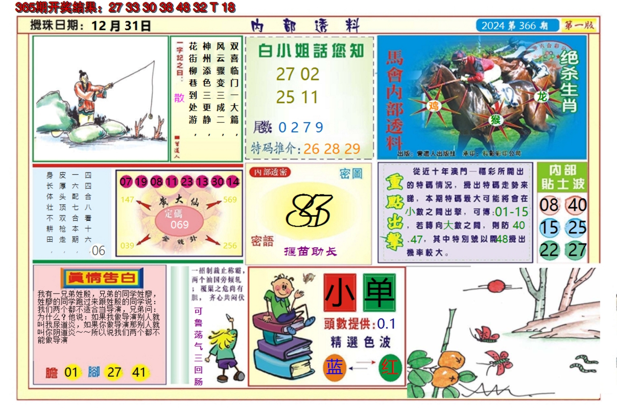 2024366期澳门内部透料A