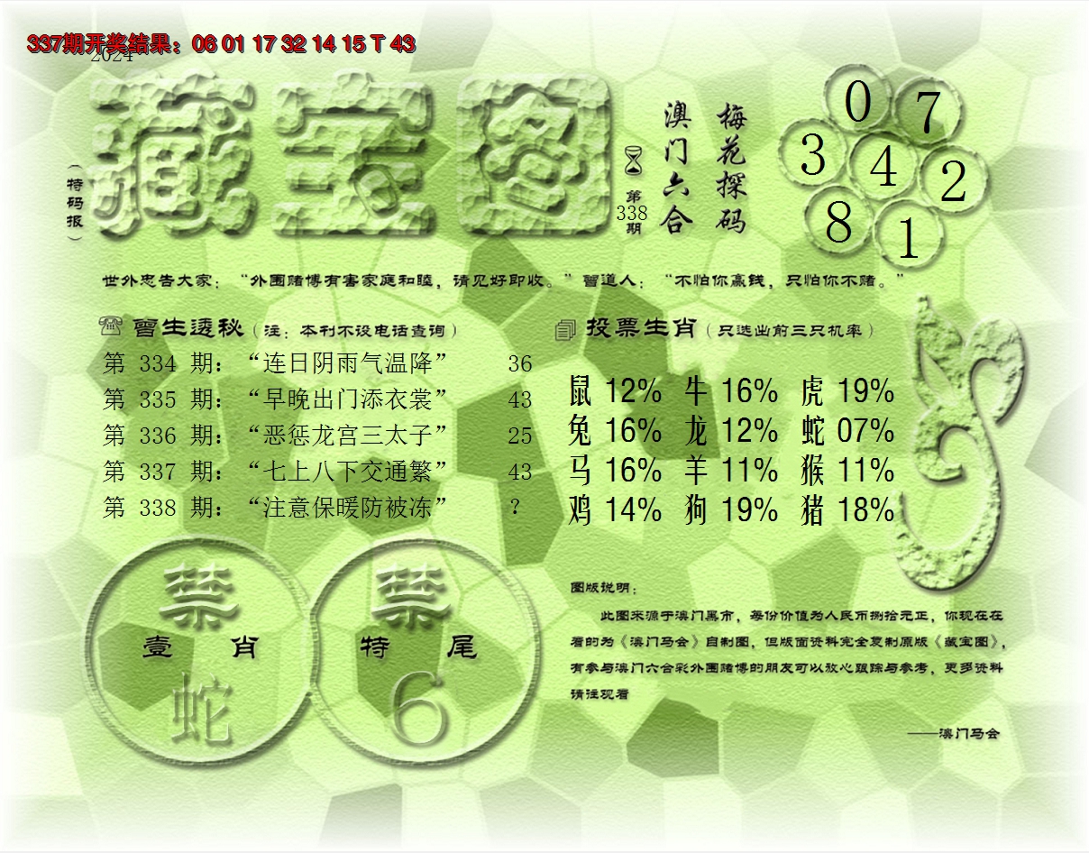 2024338期老《藏宝图》