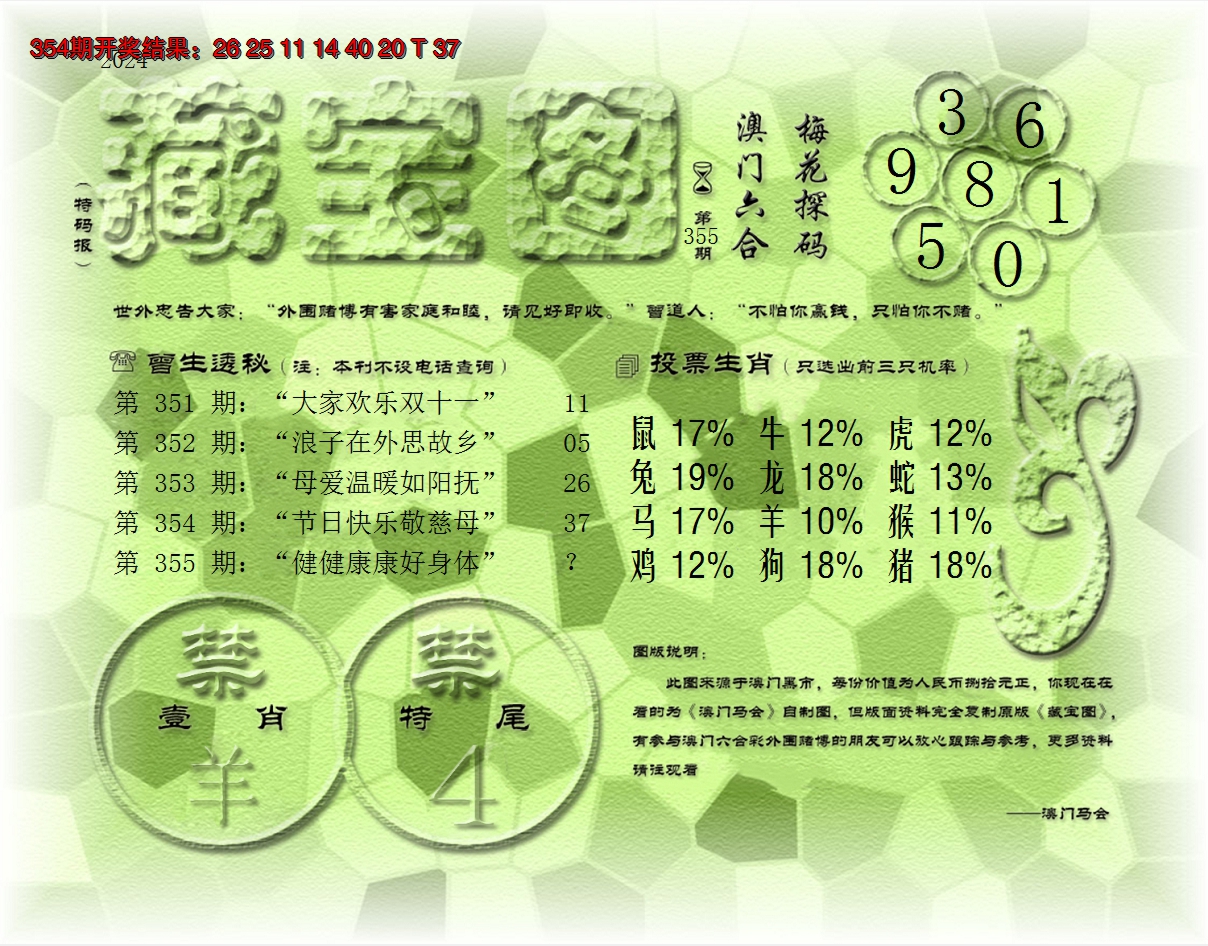 2024355期老《藏宝图》
