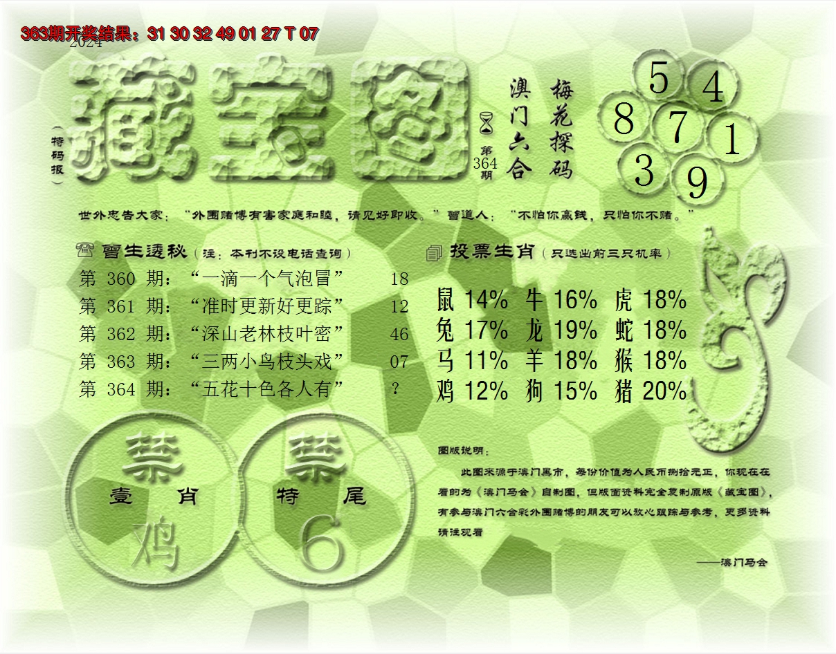 2024364期老《藏宝图》