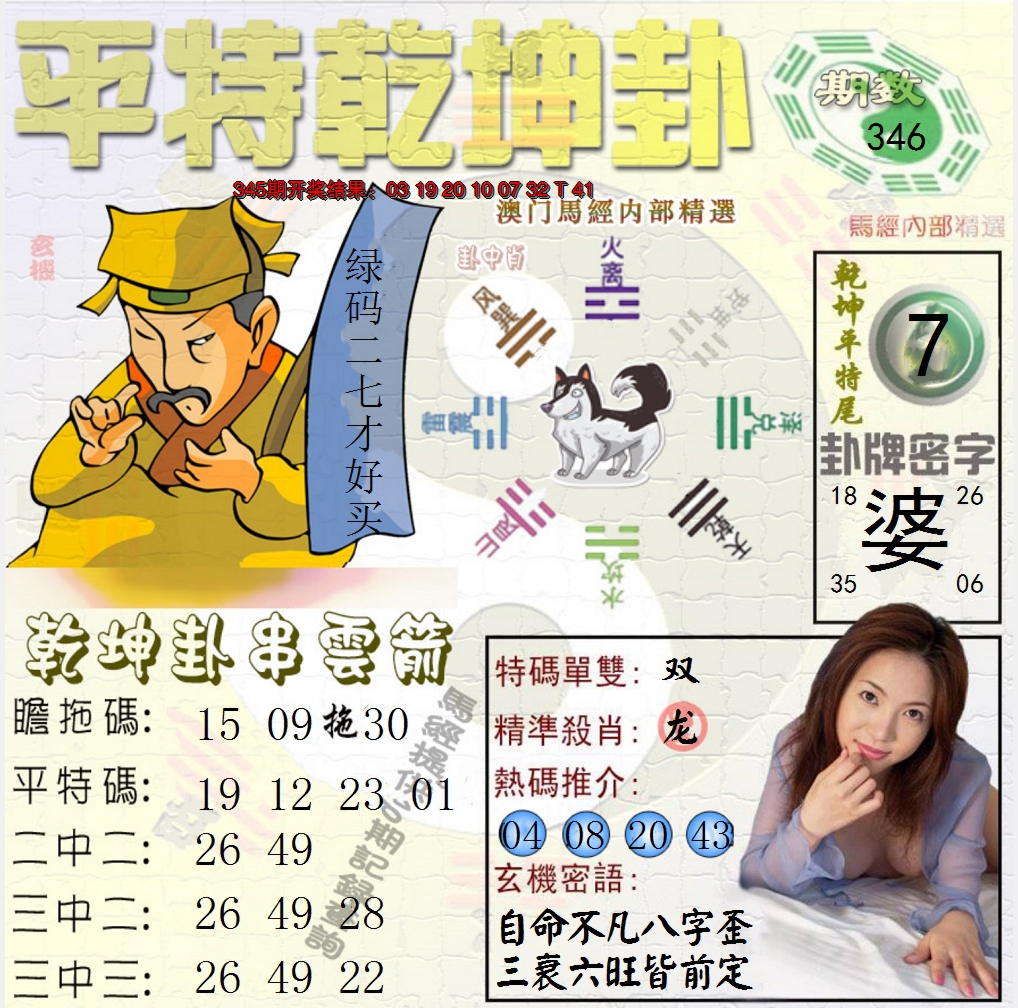 2024346期平特乾坤卦