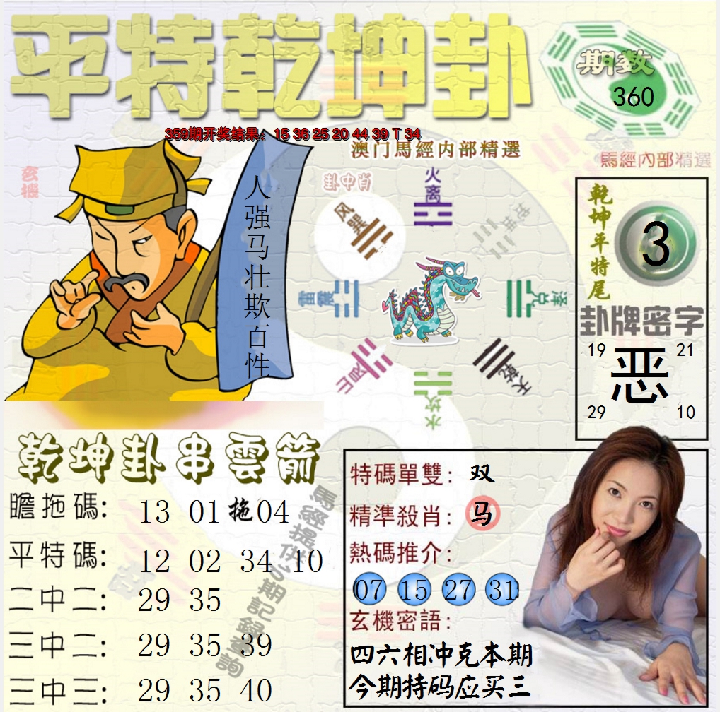 2024360期平特乾坤卦