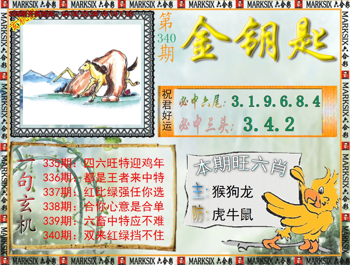 2024340期《澳门金钥匙》