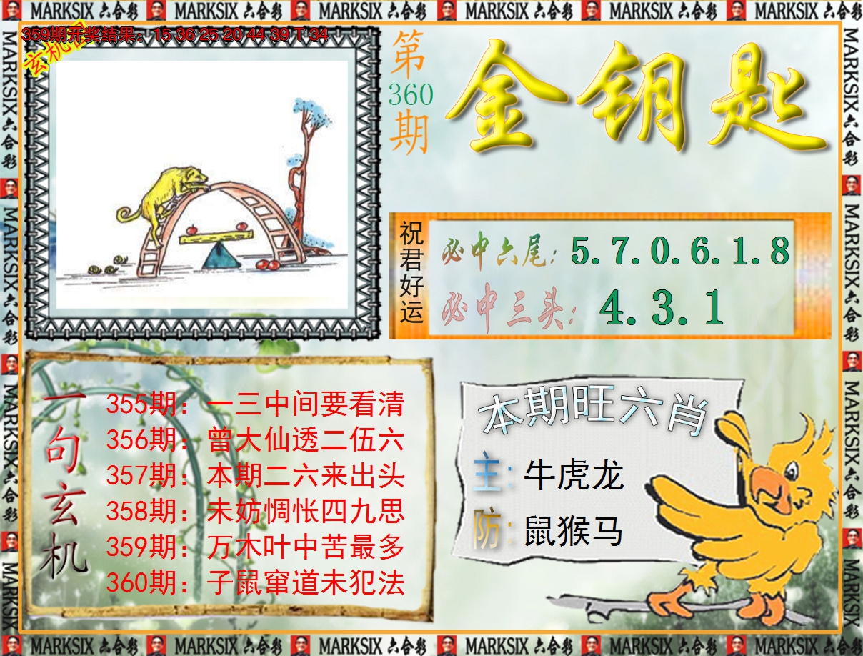 2024360期《澳门金钥匙》