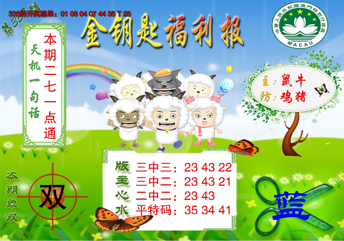 2024337期《金钥匙福利》