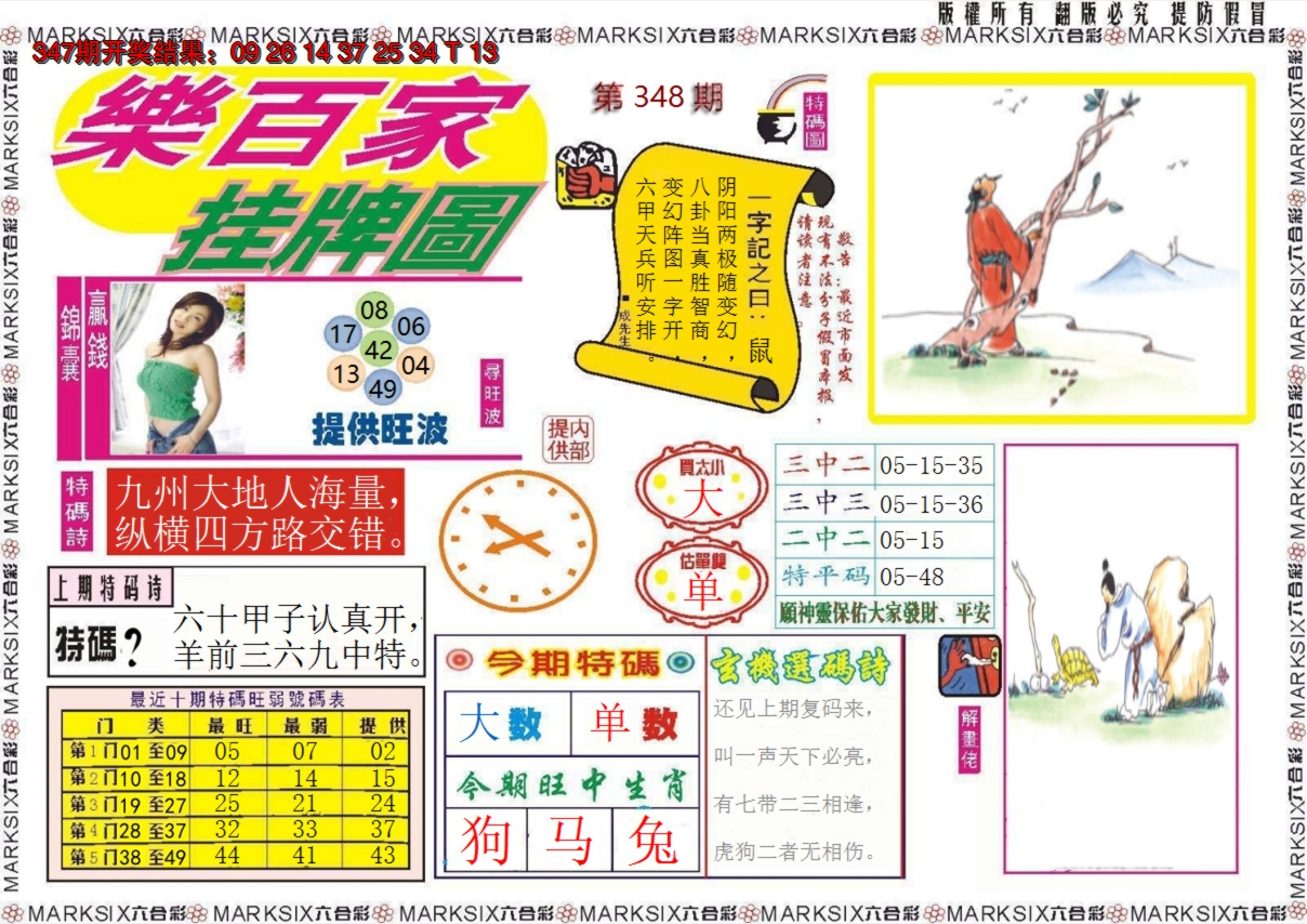 2024348期乐百家挂牌图