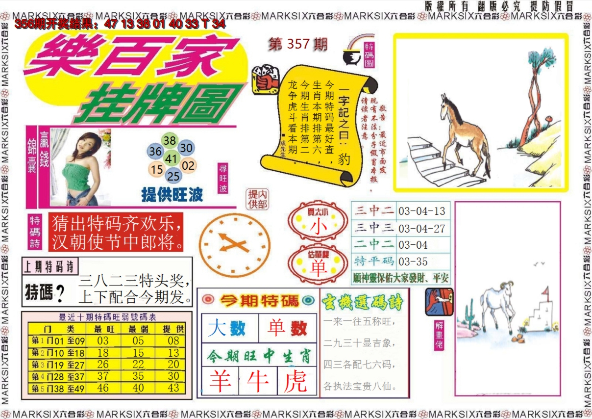 2024357期乐百家挂牌图
