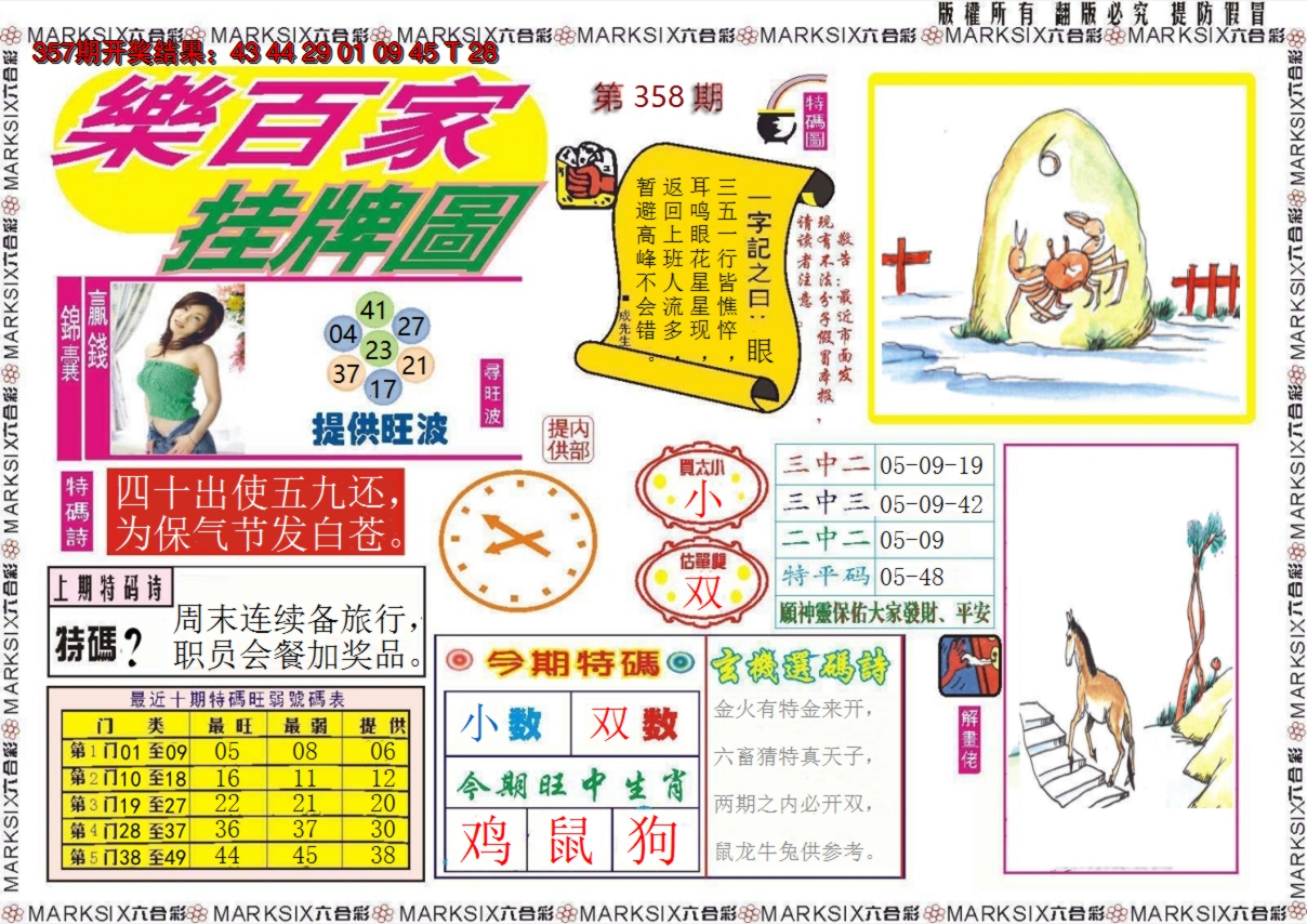2024358期乐百家挂牌图