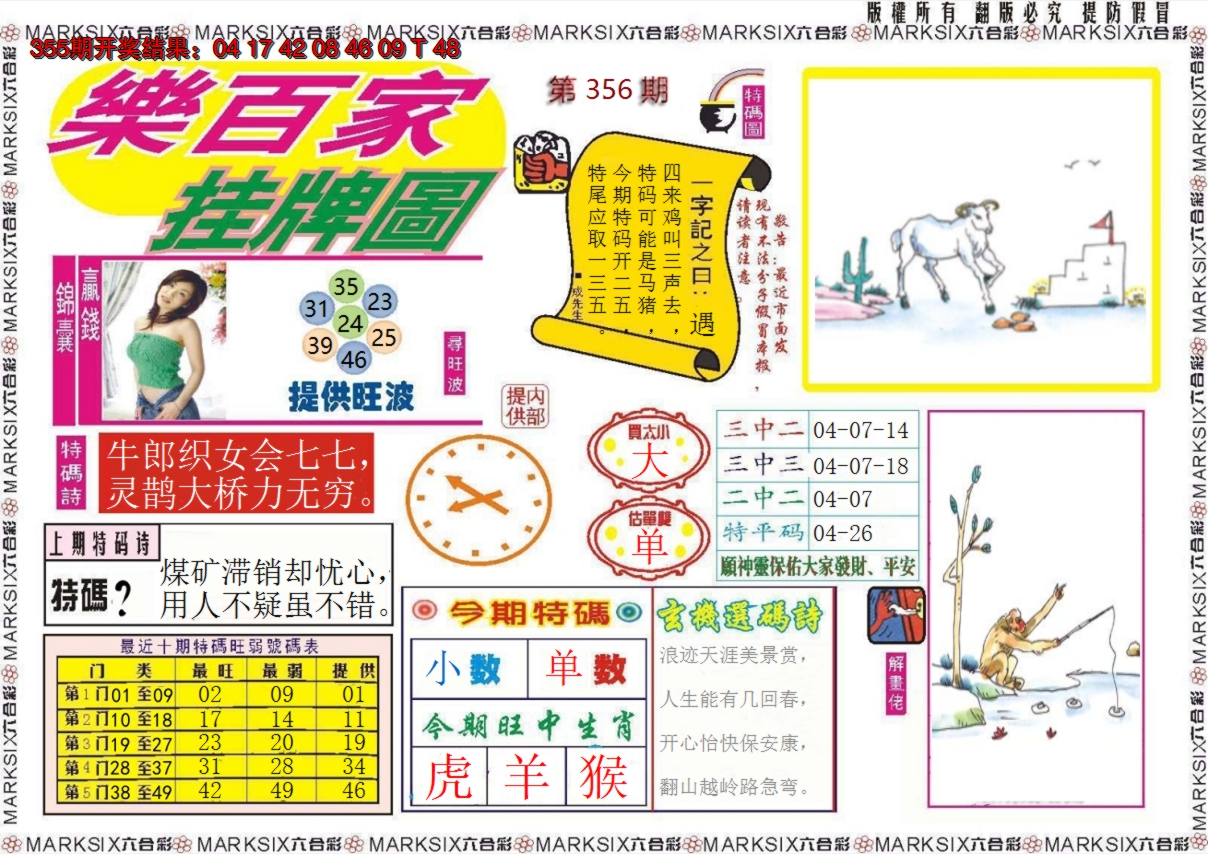 2024356期乐百家挂牌图