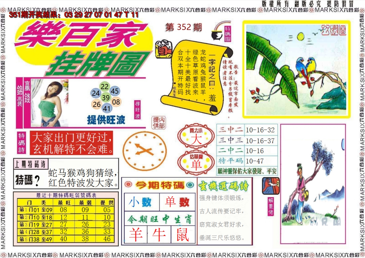 2024352期乐百家挂牌图