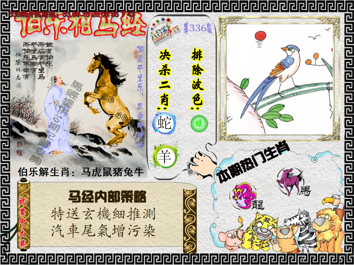 2024336期伯乐相马经
