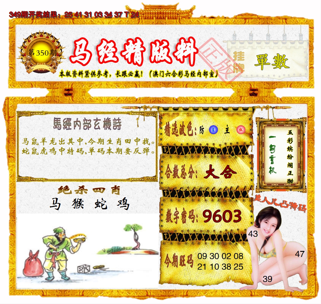 2024350期马经精版料