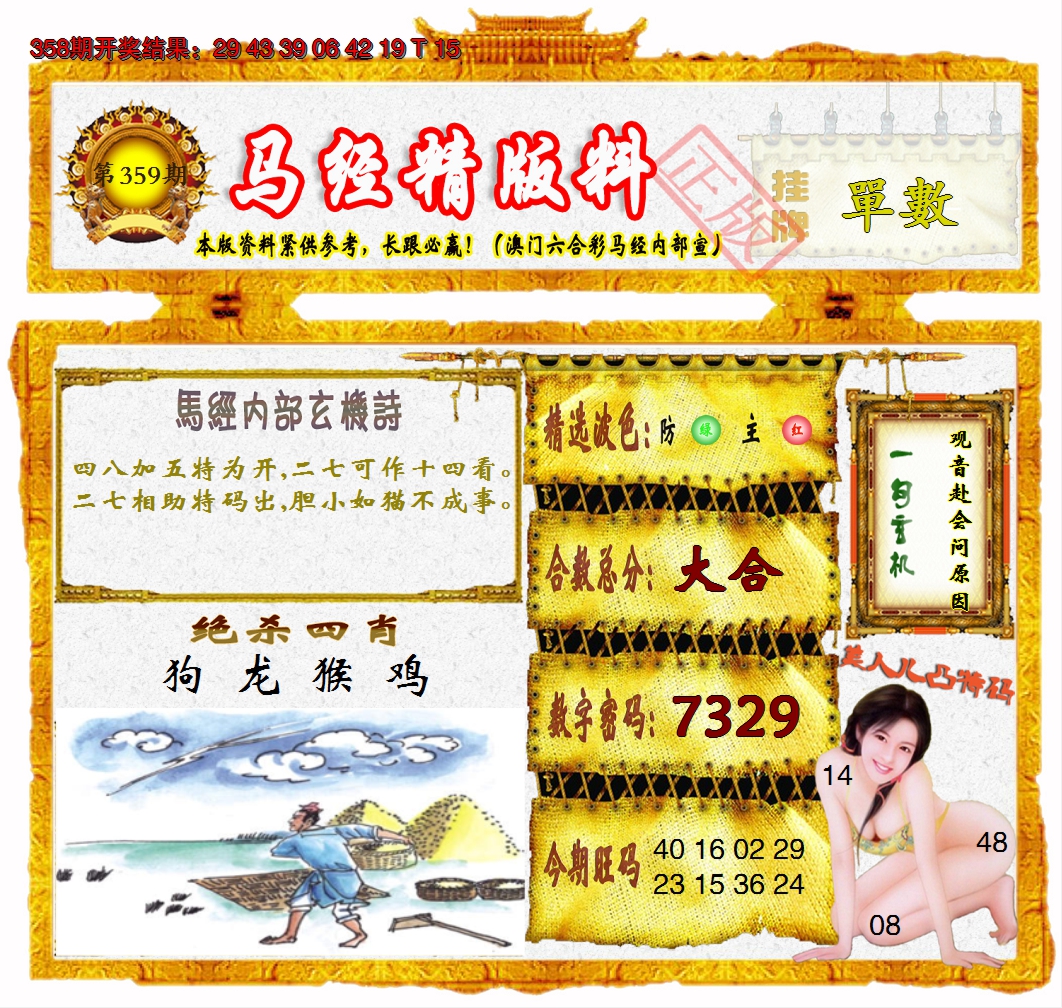 2024359期马经精版料