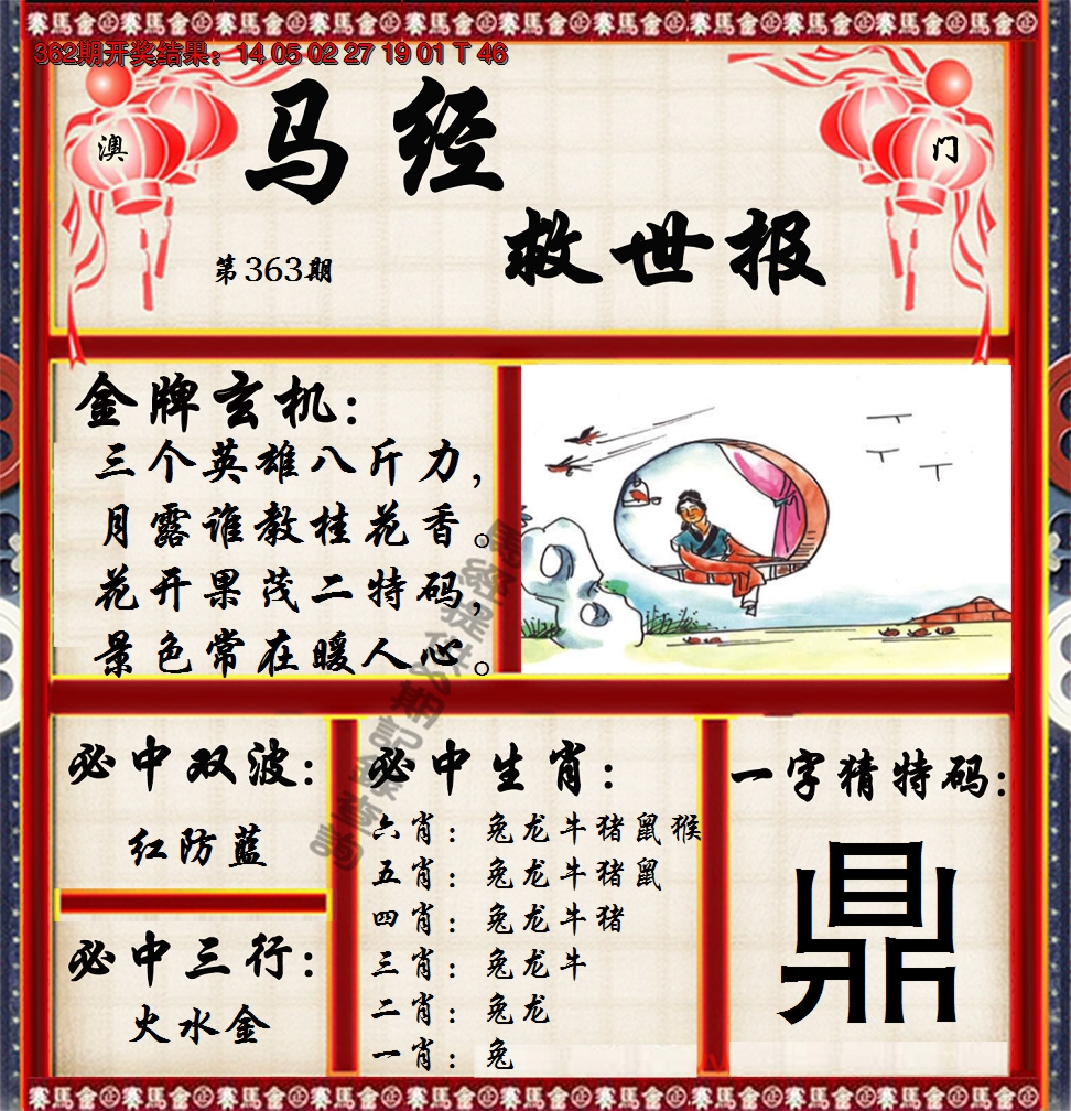 2024363期马经救世报