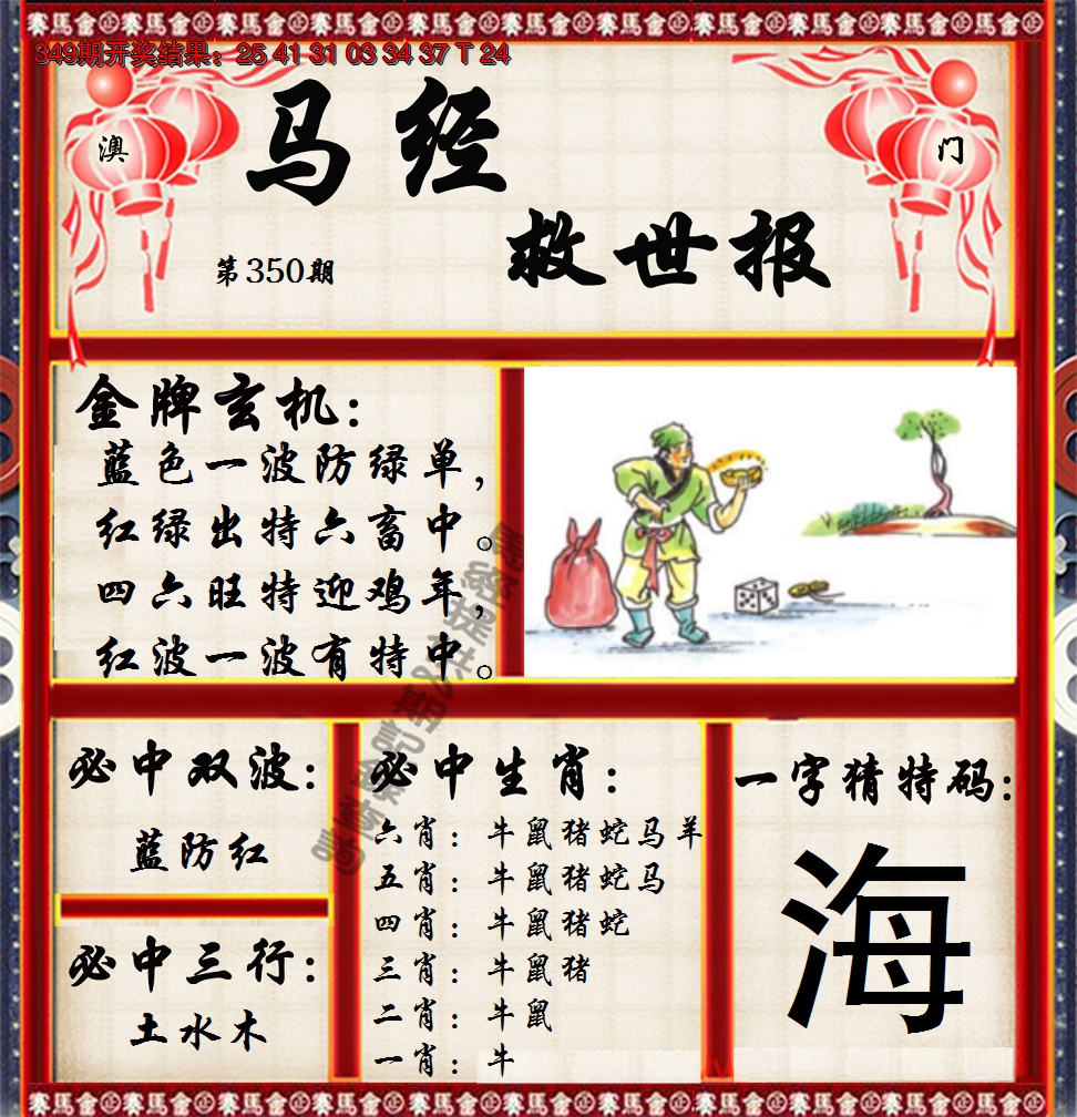 2024350期马经救世报