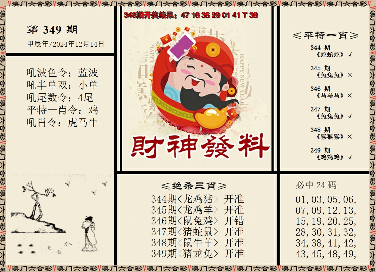 2024349期财神发料