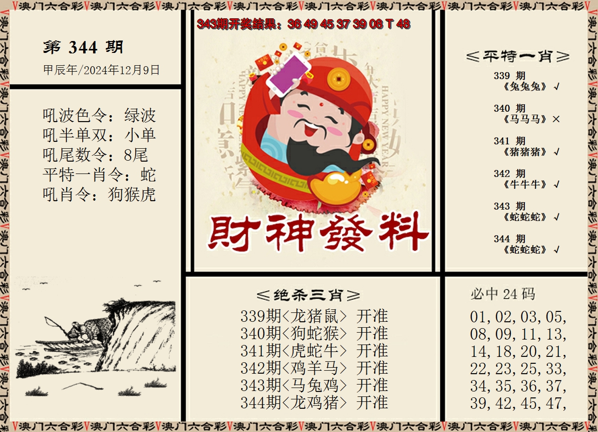 2024344期财神发料