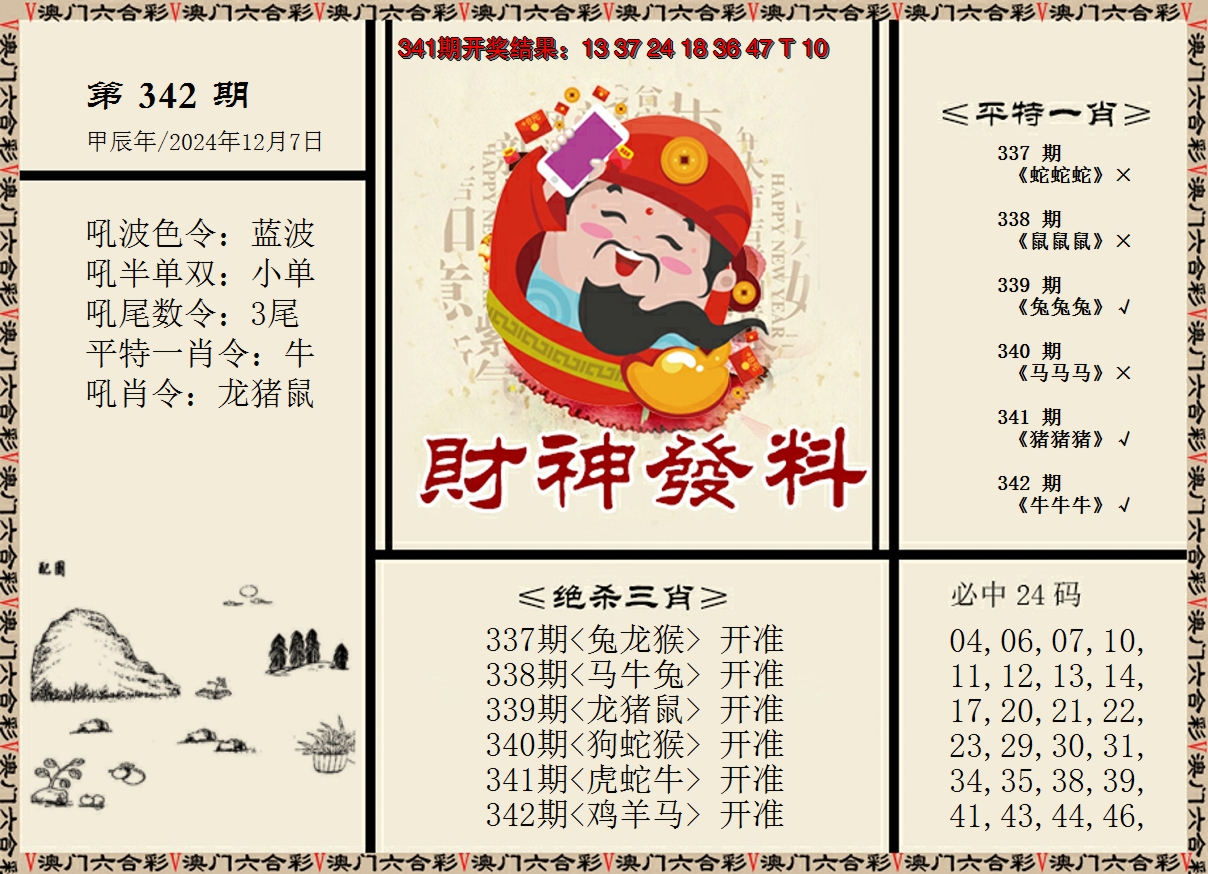 2024342期财神发料