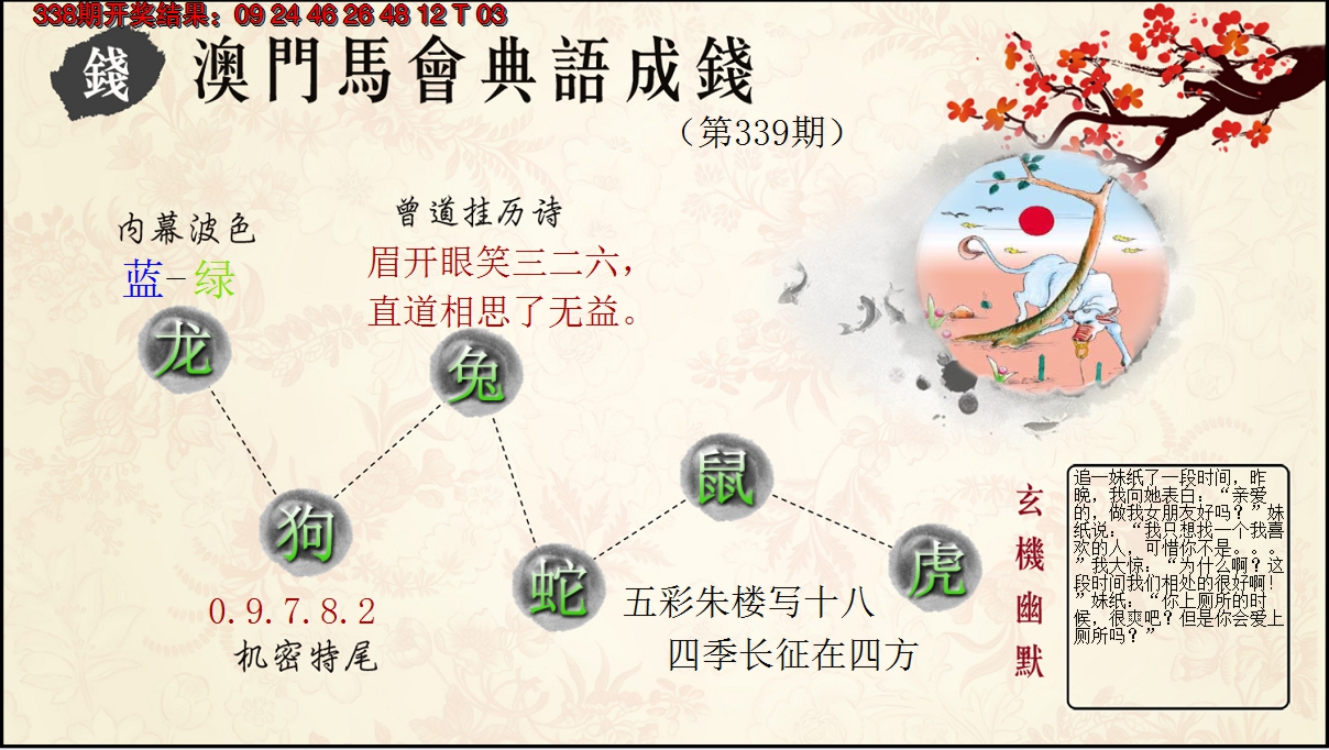 2024339期典语成钱