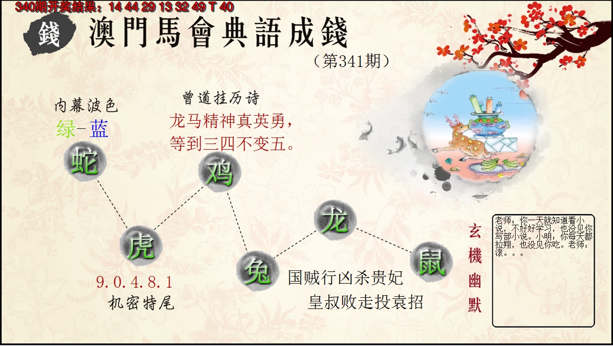 2024341期典语成钱