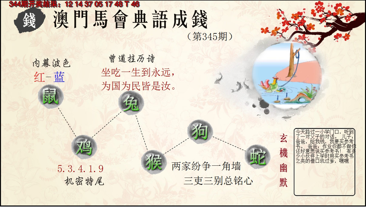 2024345期典语成钱