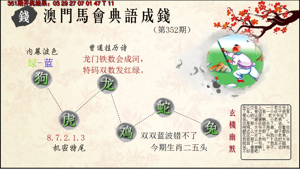 2024352期典语成钱