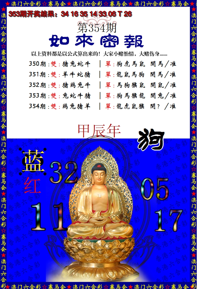 2024354期如来秘报