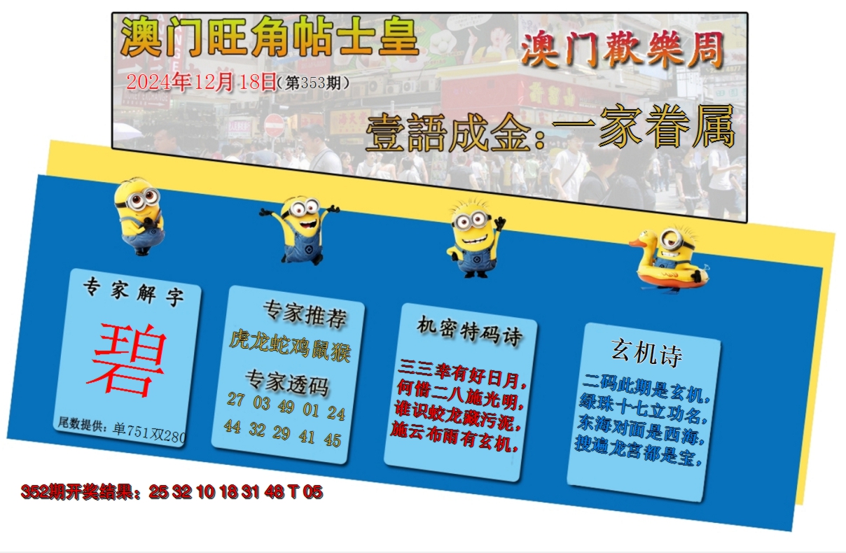 2024353期旺角贴士皇