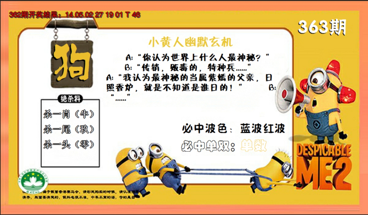 2024363期小黄人玄机诗