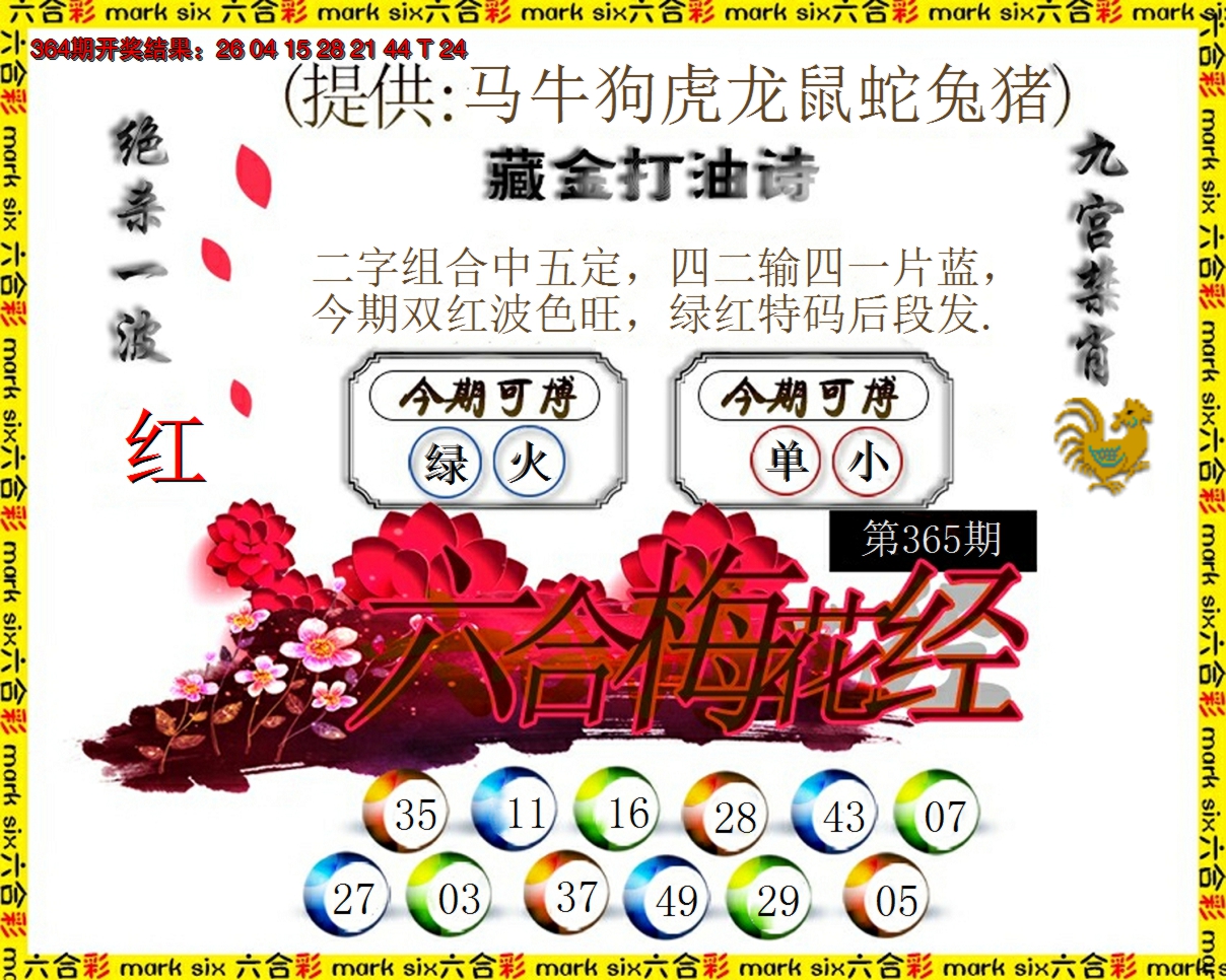 2024365期六合梅花经