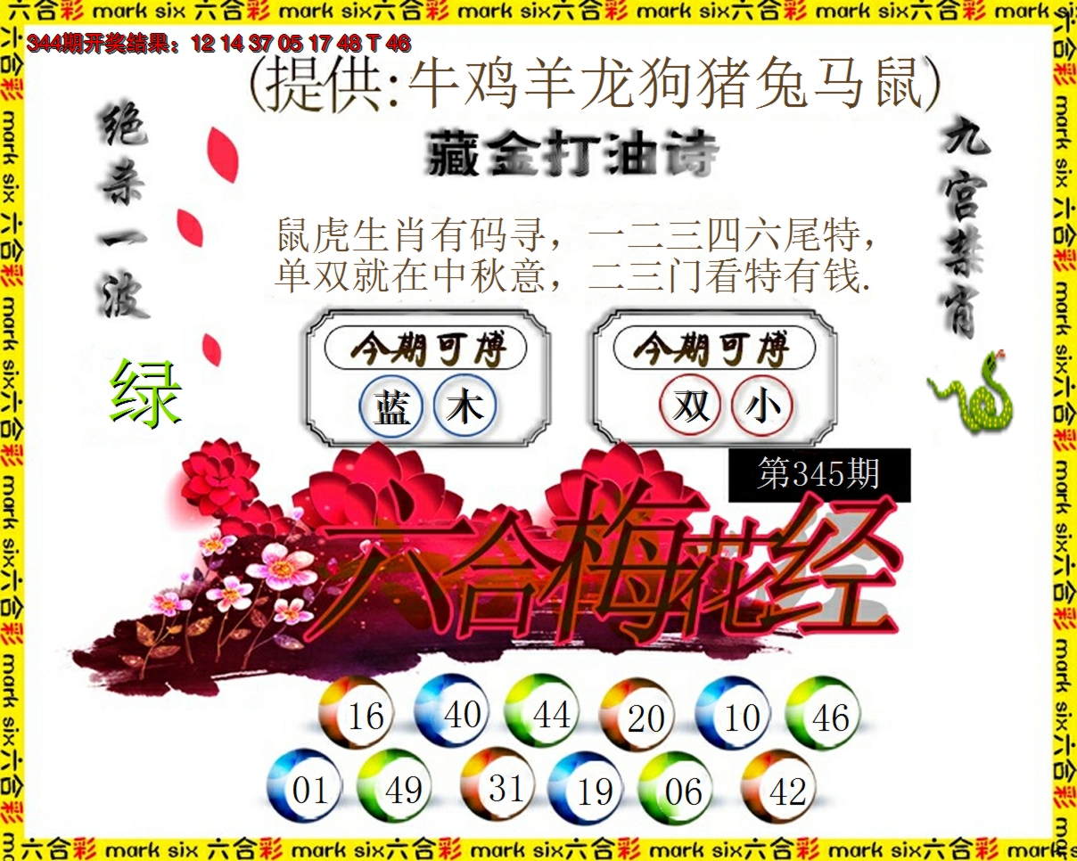 2024345期六合梅花经