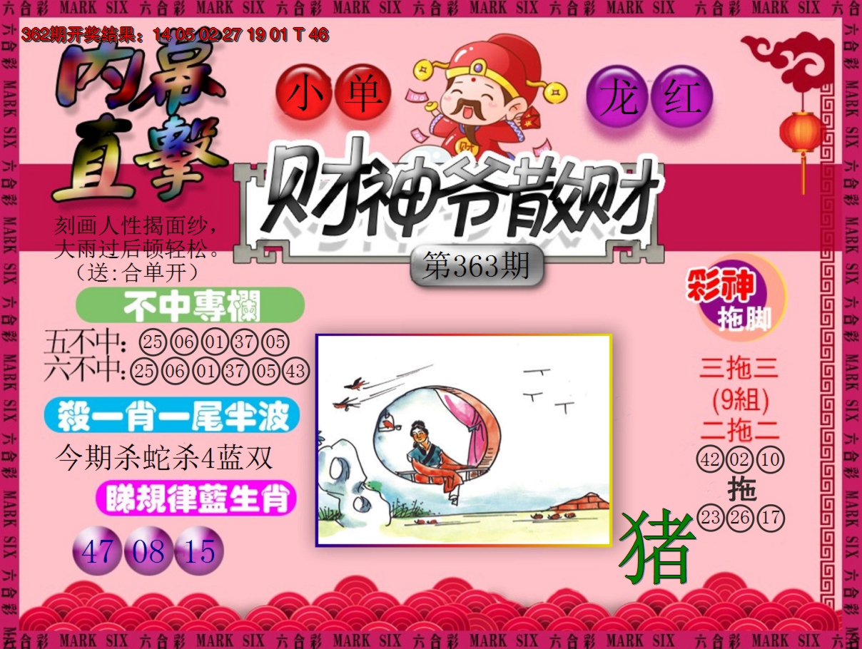 2024363期财神爷散财