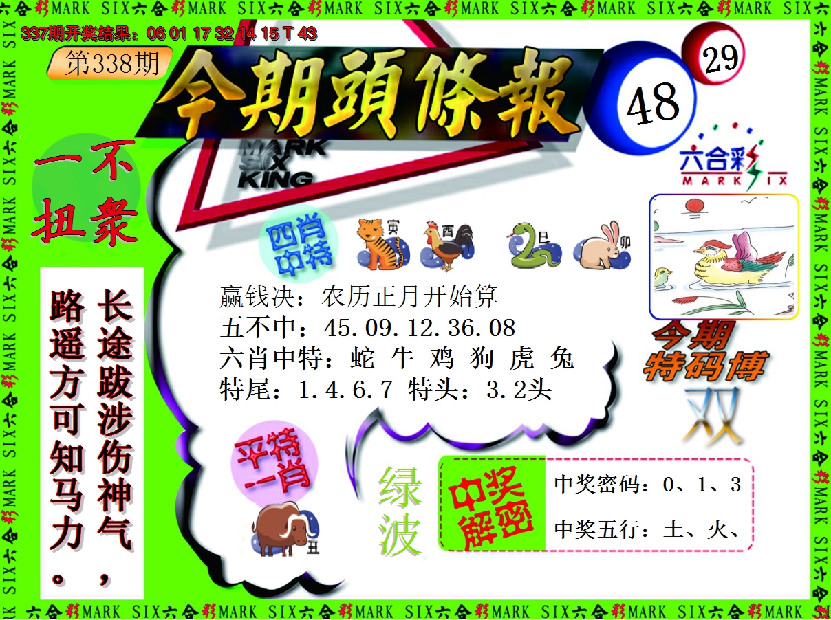 2024338期今期头条报