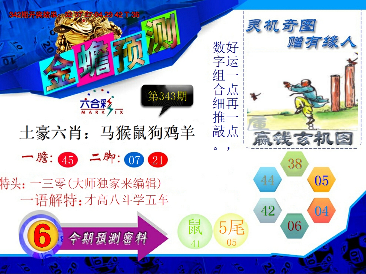 2024343期金蟾预测