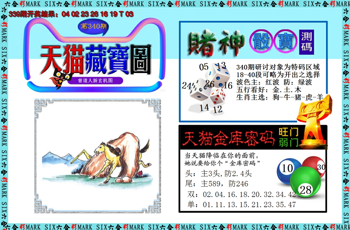 2024340期天猫藏宝图
