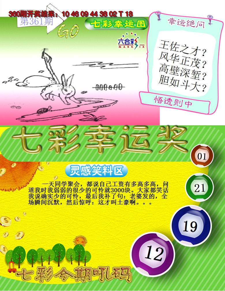 2024361期七彩幸运奖