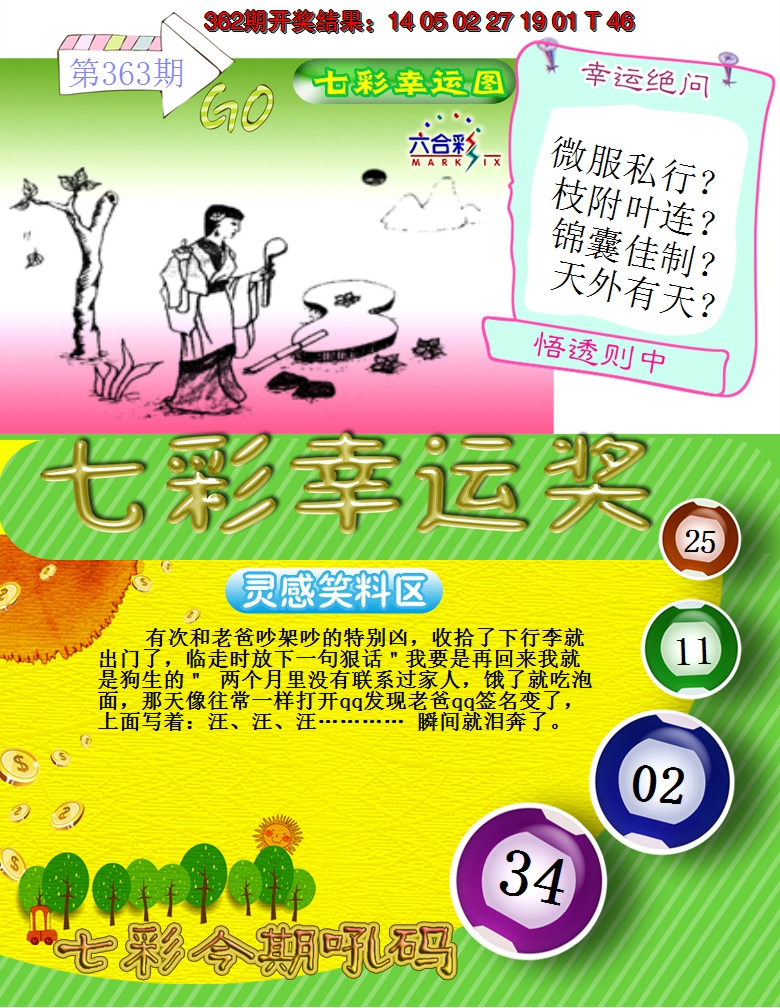 2024363期七彩幸运奖