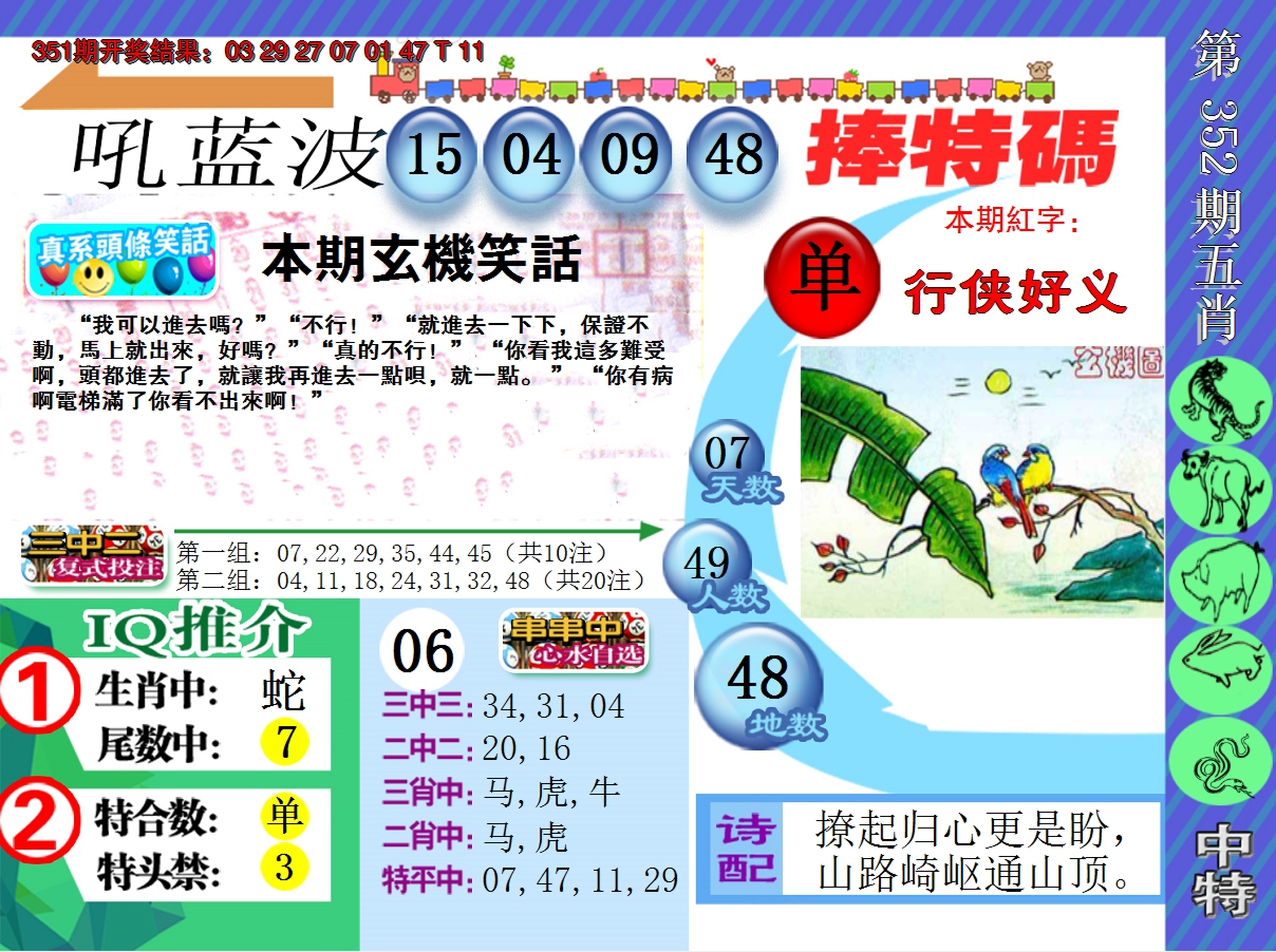 2024352期新特报