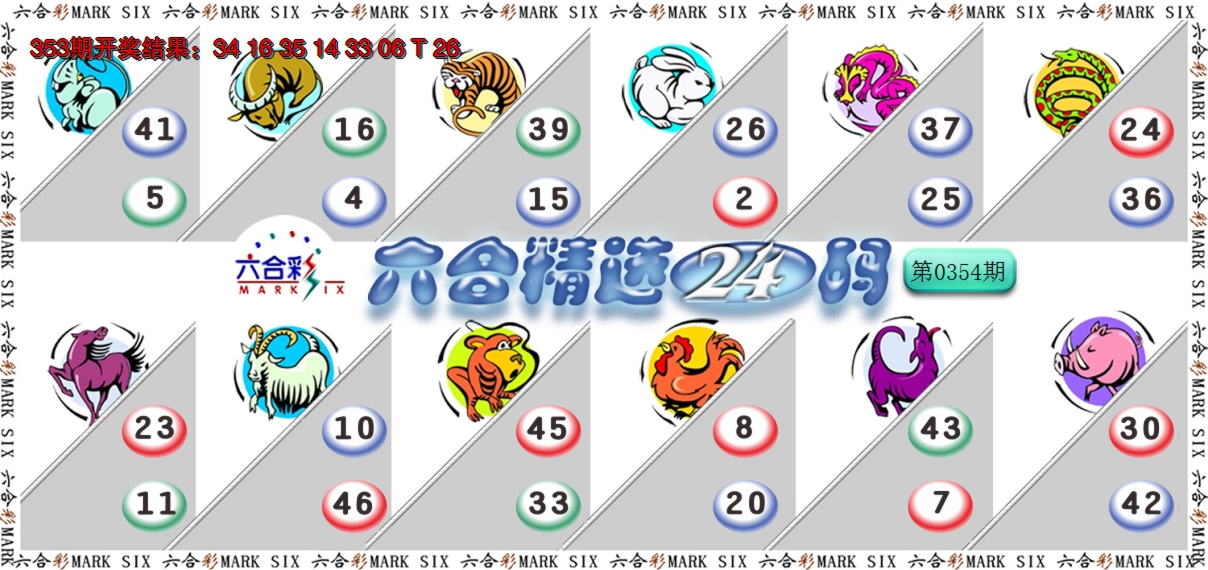 2024354期六合精选24码