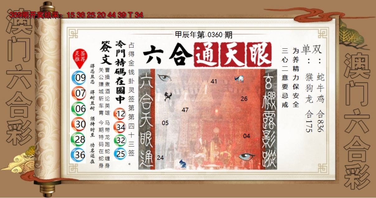 2024360期六合通天眼