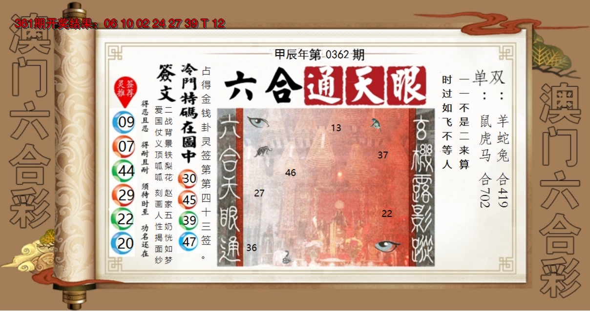2024362期六合通天眼