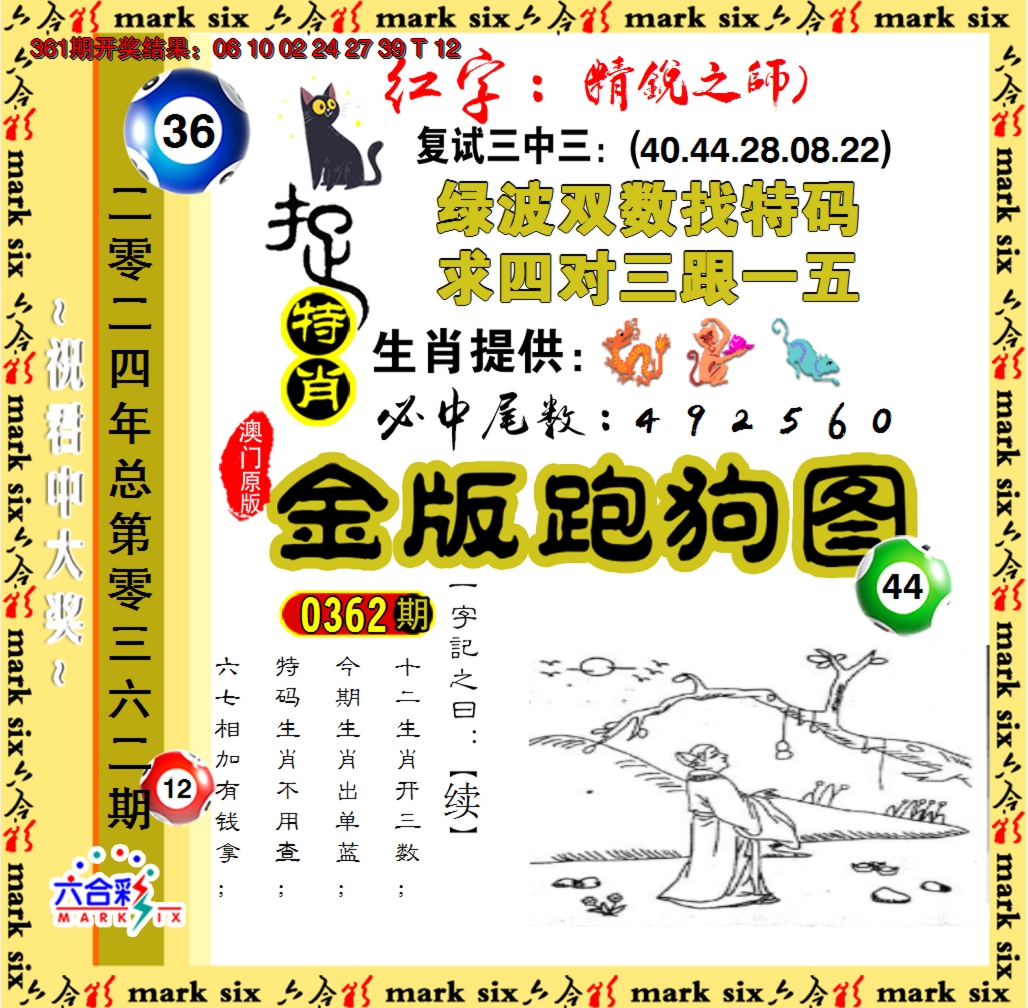 2024362期金版跑狗图
