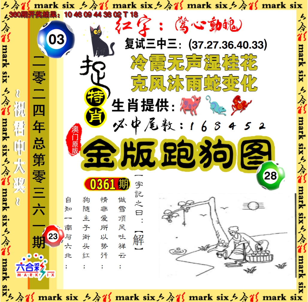 2024361期金版跑狗图